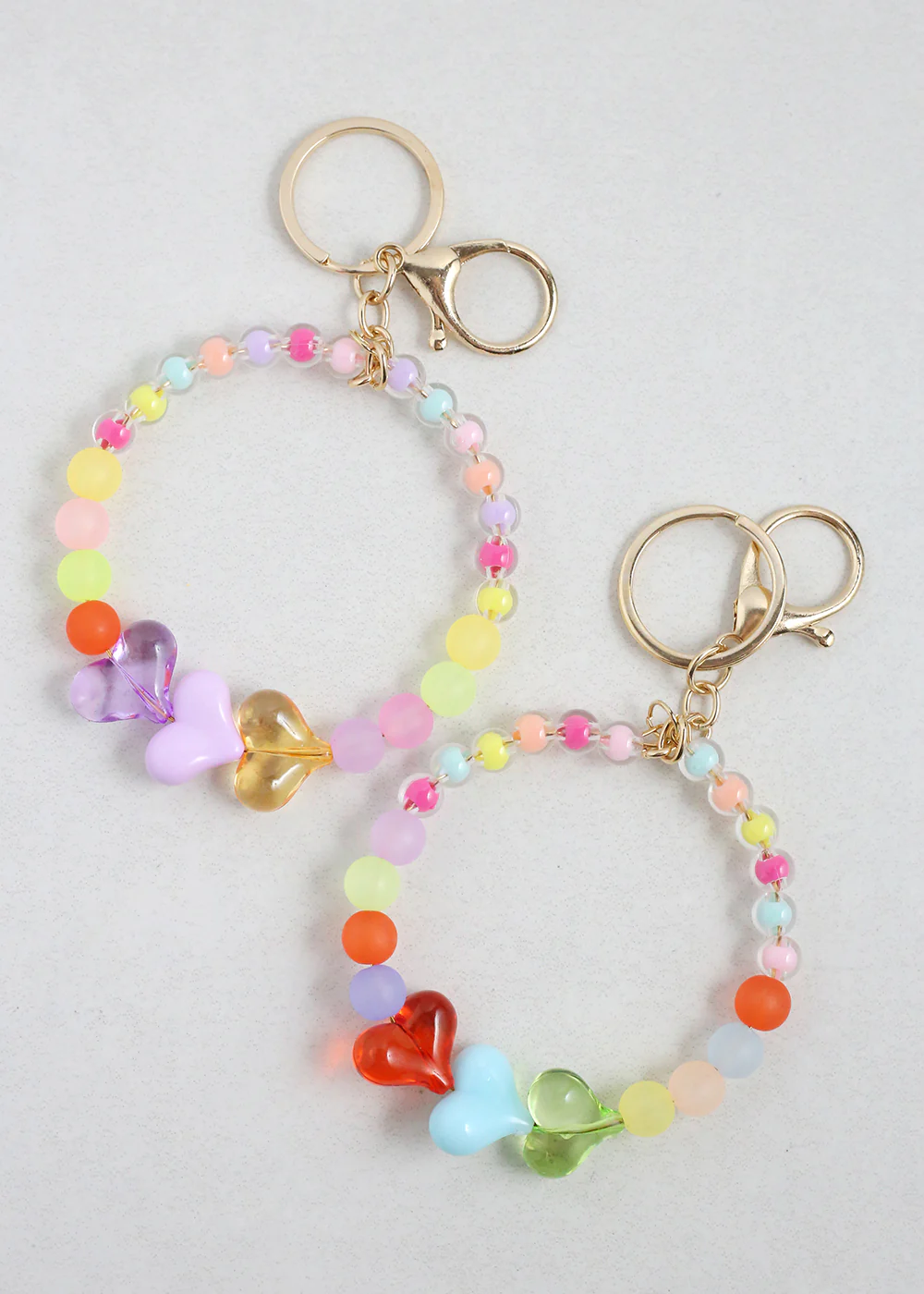 Colorful Heart Keychain Bracelet - Image 2