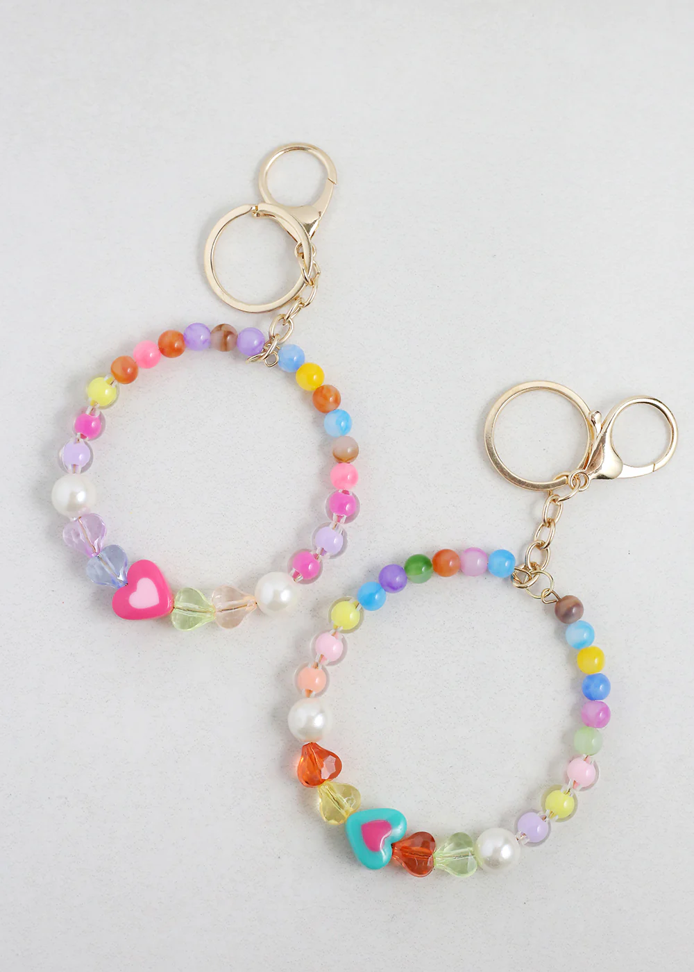Colorful Heart Keychain Bracelet - Image 3