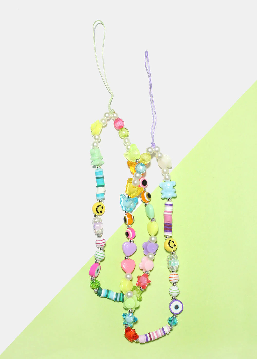 Cute Smiley Beaded Cellphone Accessory