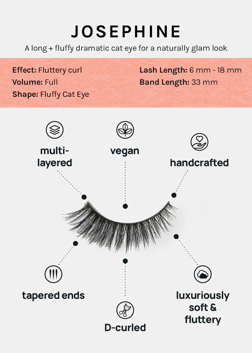 D-LUX Curl Premium Faux Mink Lashes - Josephine - Image 4
