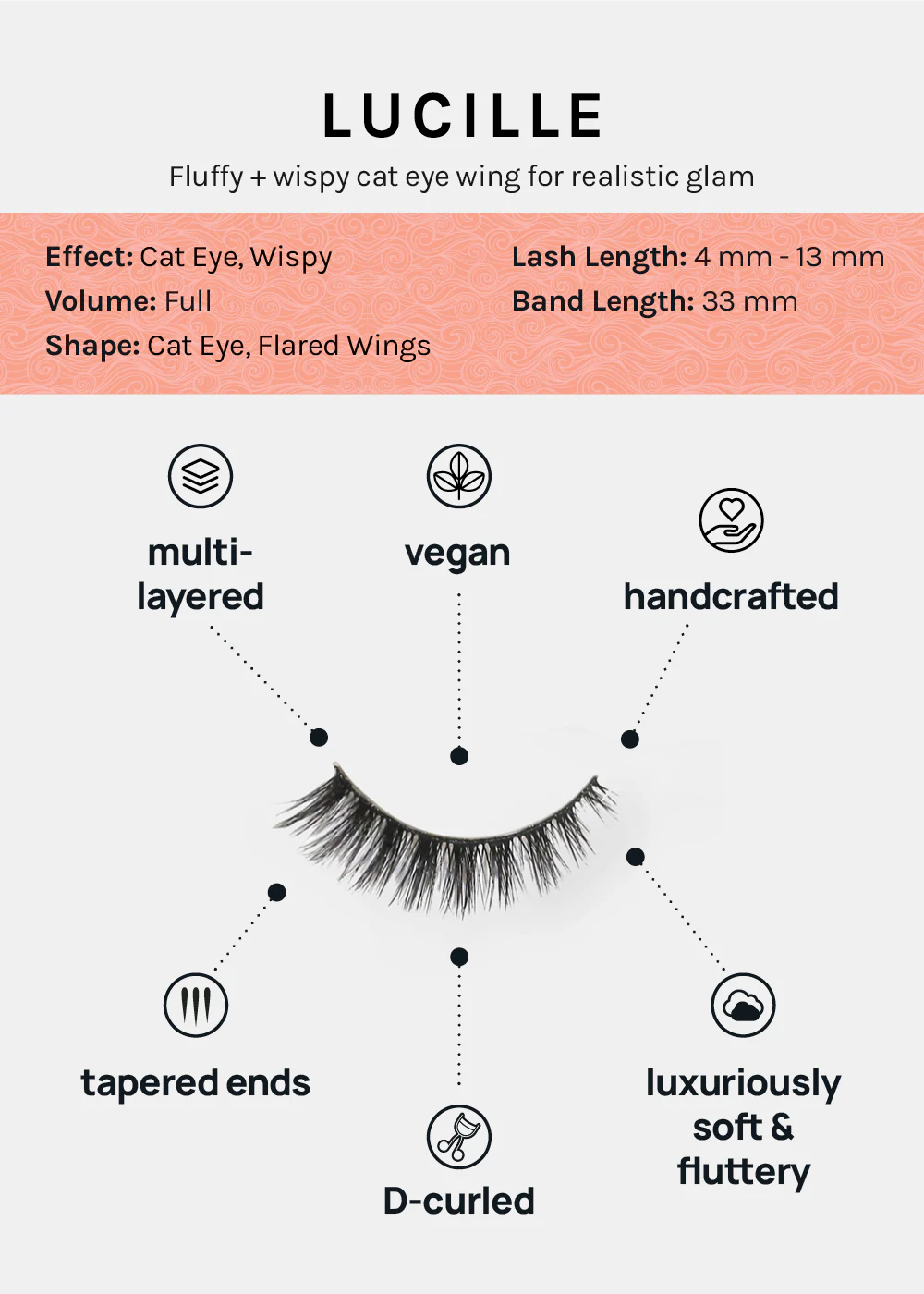 D-LUX Curl Premium Faux Mink Lashes - Lucille - Image 4