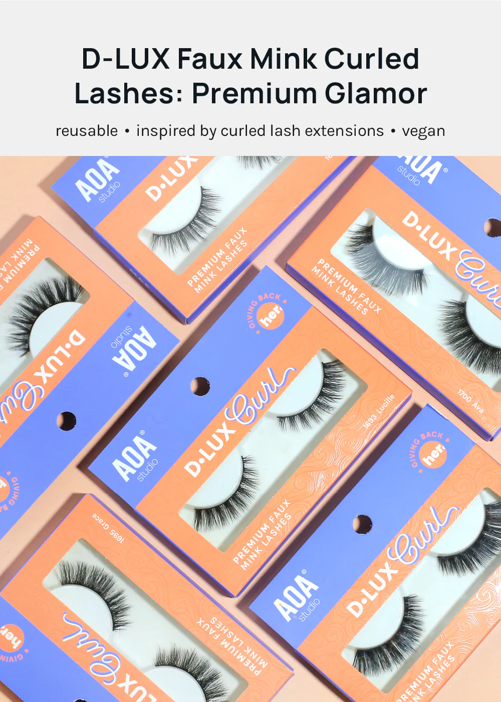 D-LUX Curl Premium Faux Mink Lashes - Lucille - Image 5