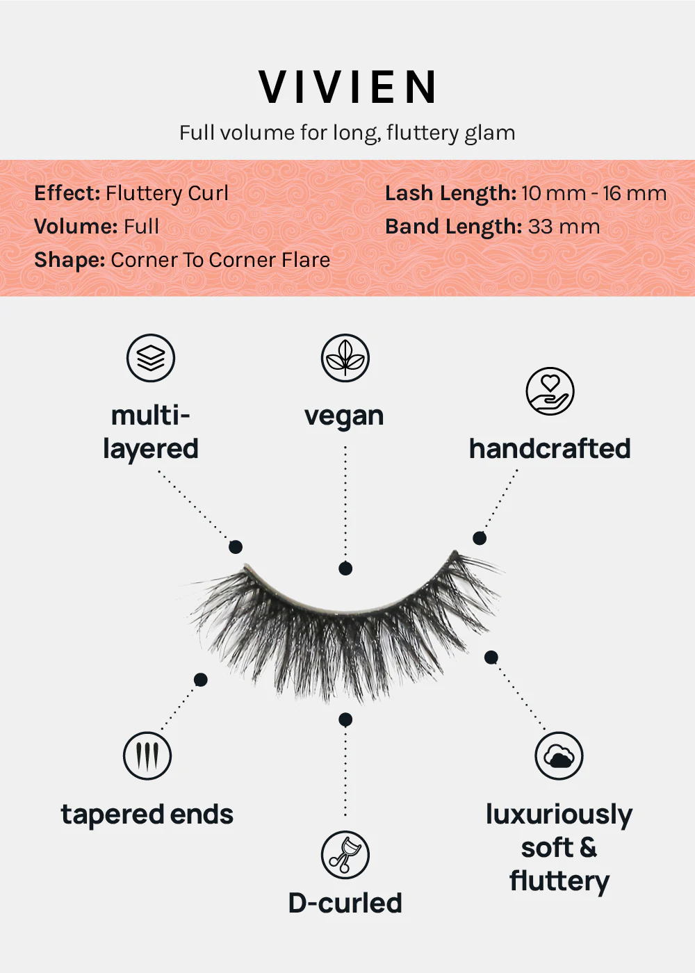 D-LUX Curl Premium Faux Mink Lashes - Vivien - Image 4