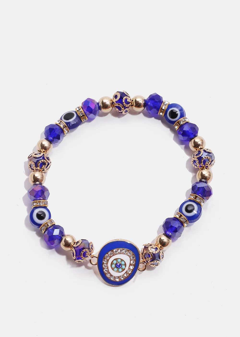 Dark Colored Evil Eye Bead Bracelet - Image 3