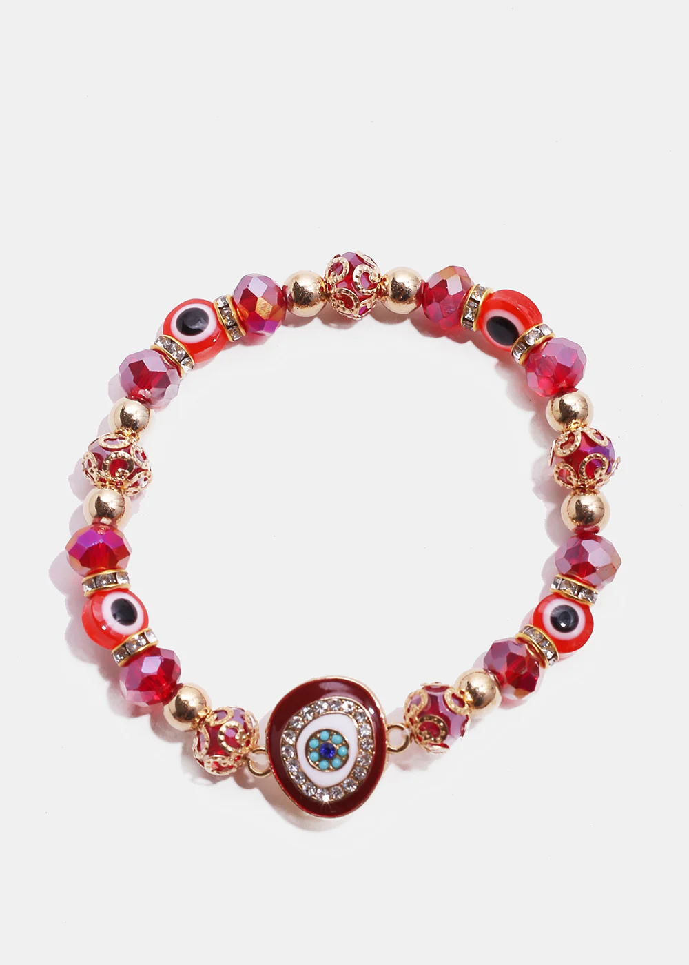Dark Colored Evil Eye Bead Bracelet - Image 4