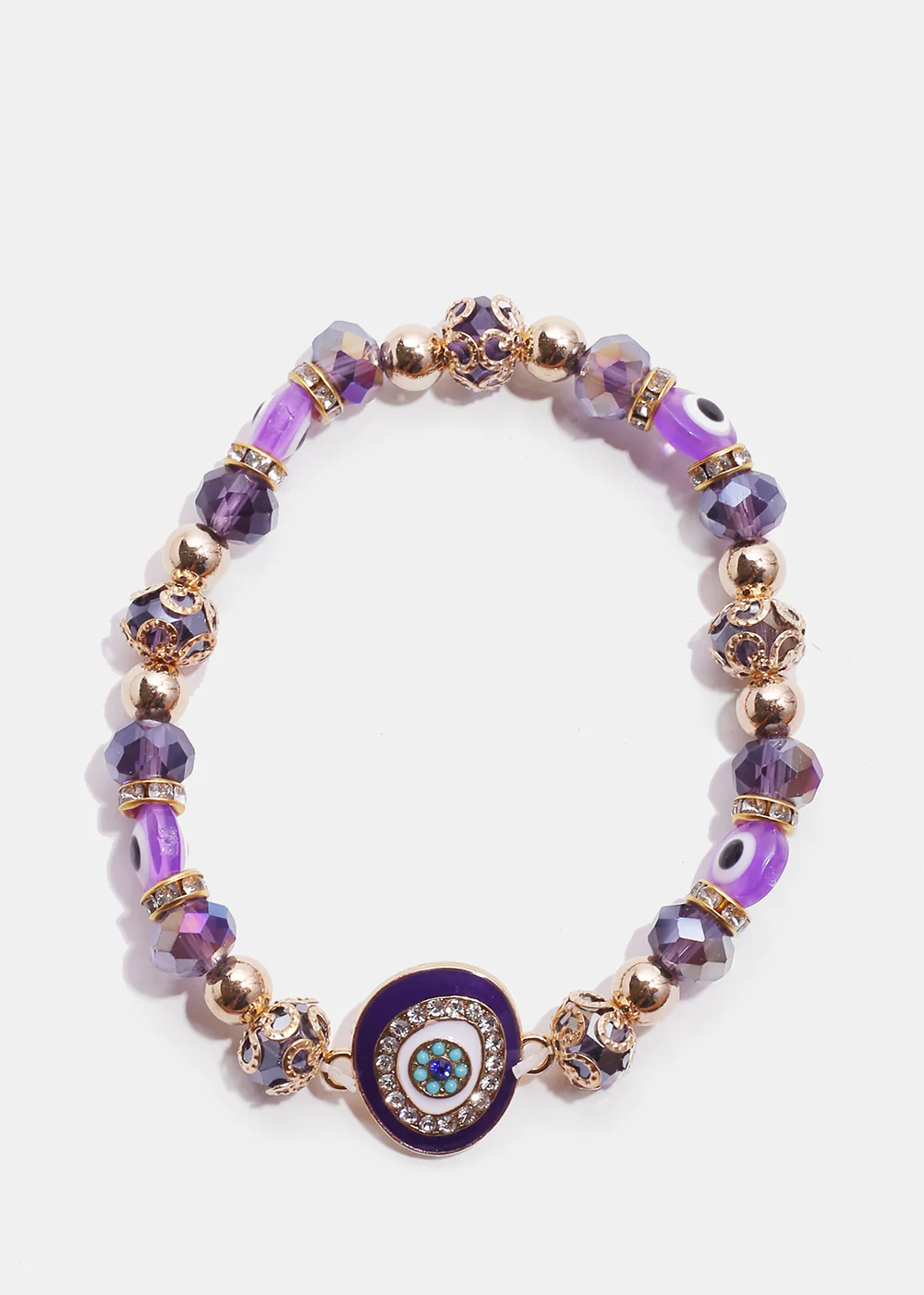 Dark Colored Evil Eye Bead Bracelet - Image 5