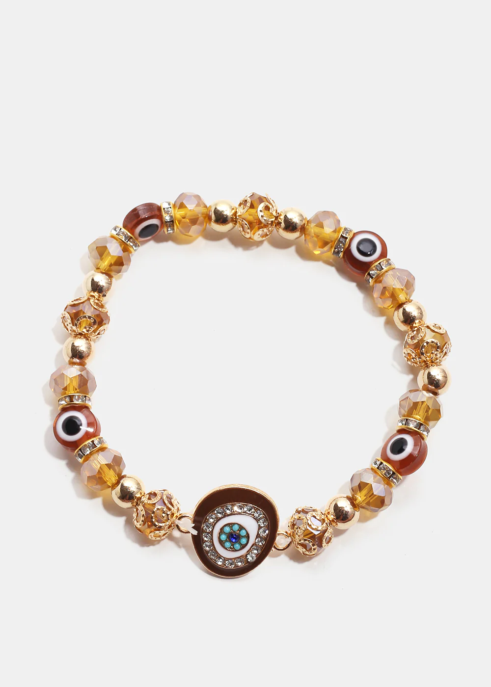 Dark Colored Evil Eye Bead Bracelet - Image 7