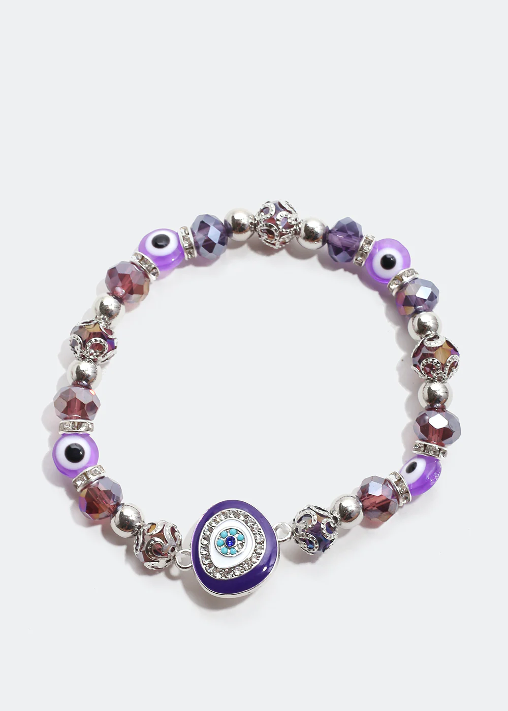 Dark Colored Evil Eye Bead Bracelet - Image 9