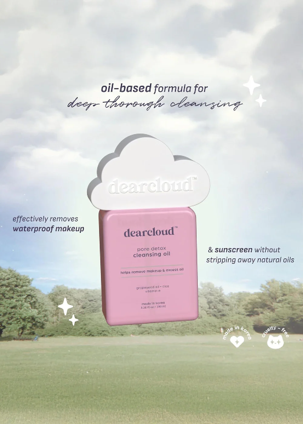 dearcloud Pore Detox Cleansing Oil 155ml - Image 2