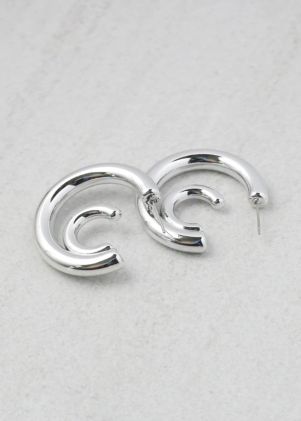 Double Crescent Hoop Earring