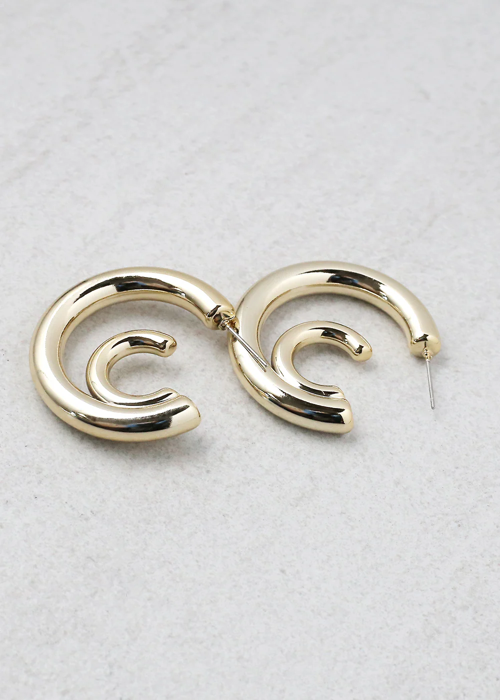 Double Crescent Hoop Earring - Image 3