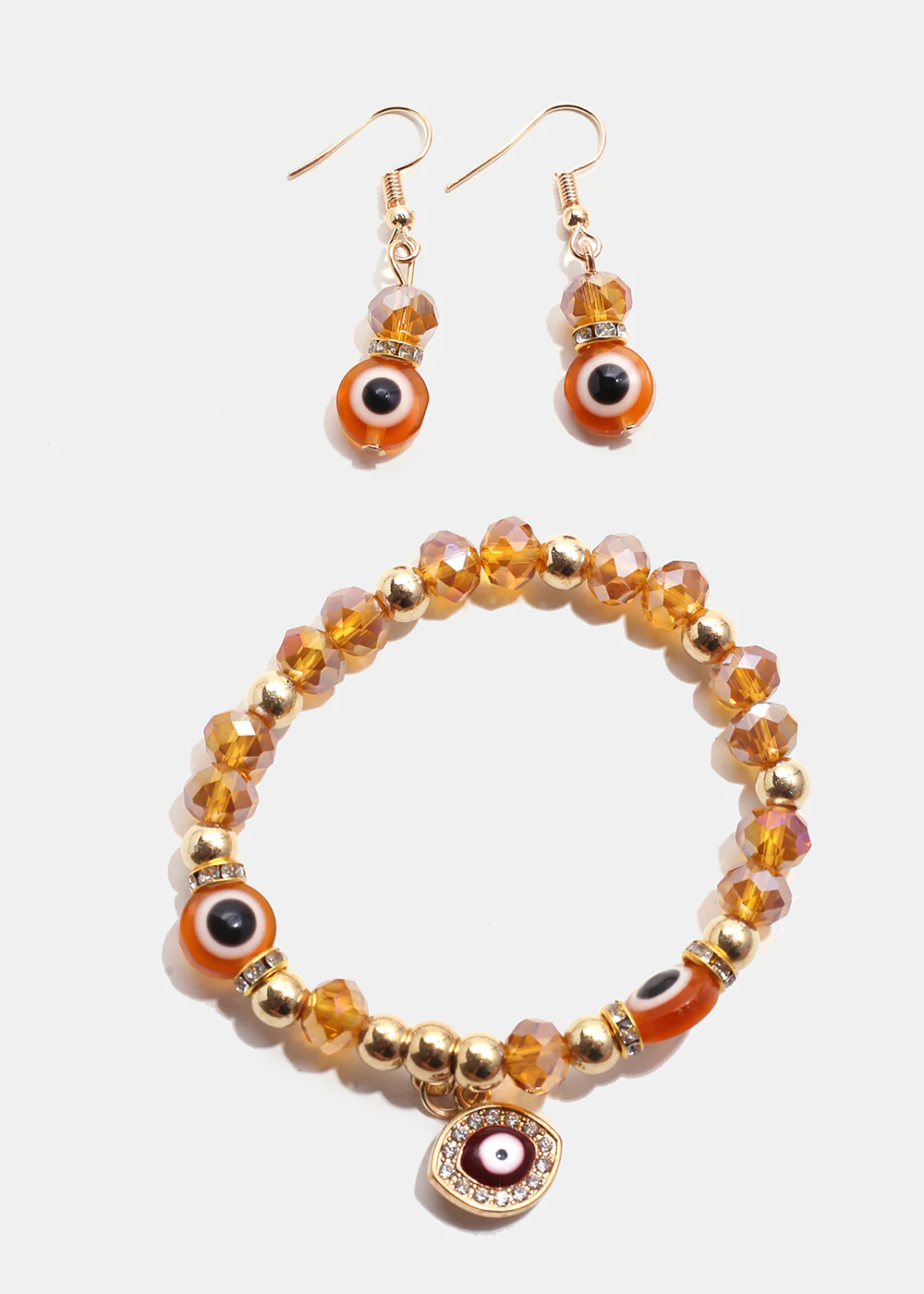 Colorful Evil Eye Bracelet & Earring Set - Image 2