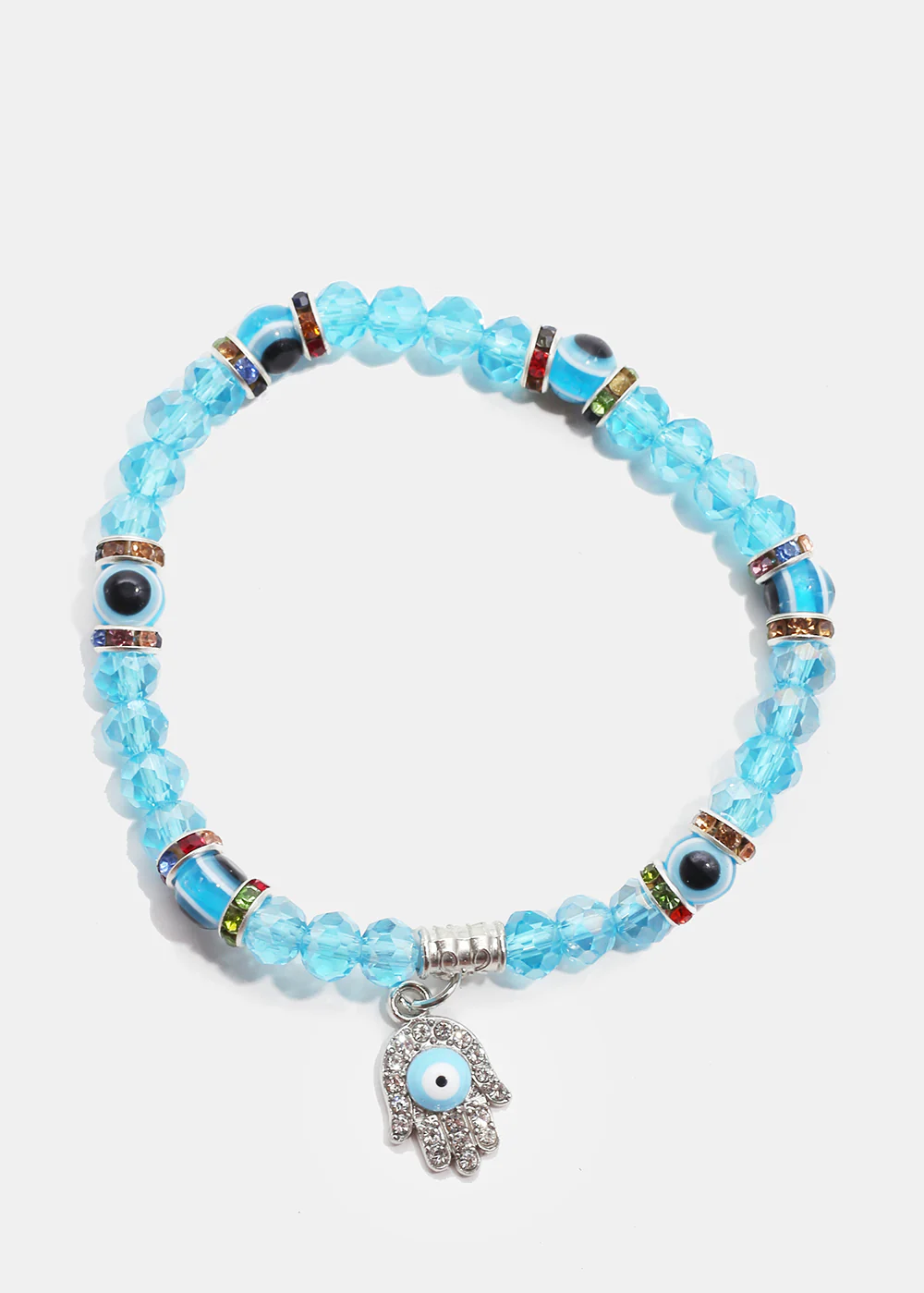 Evil Eye & Hamsa Hand Bead Bracelet - Image 11
