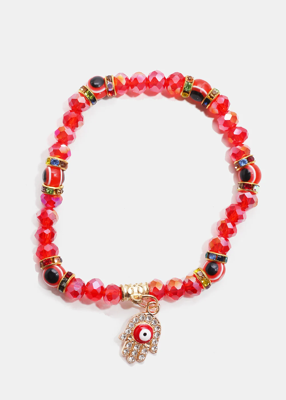 Evil Eye & Hamsa Hand Bead Bracelet - Image 4