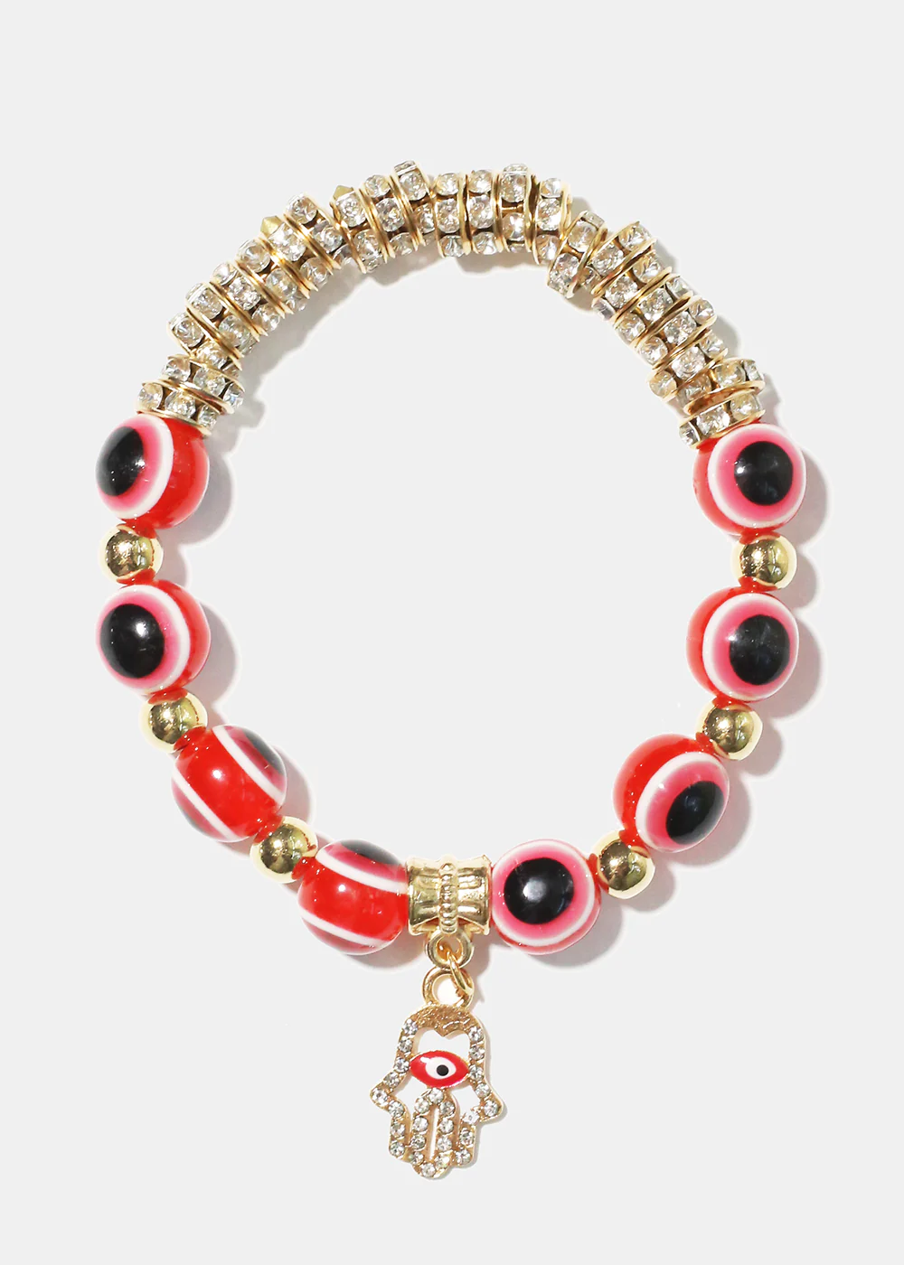Evil Eye & Hamsa Hand Charm Bracelet - Image 2