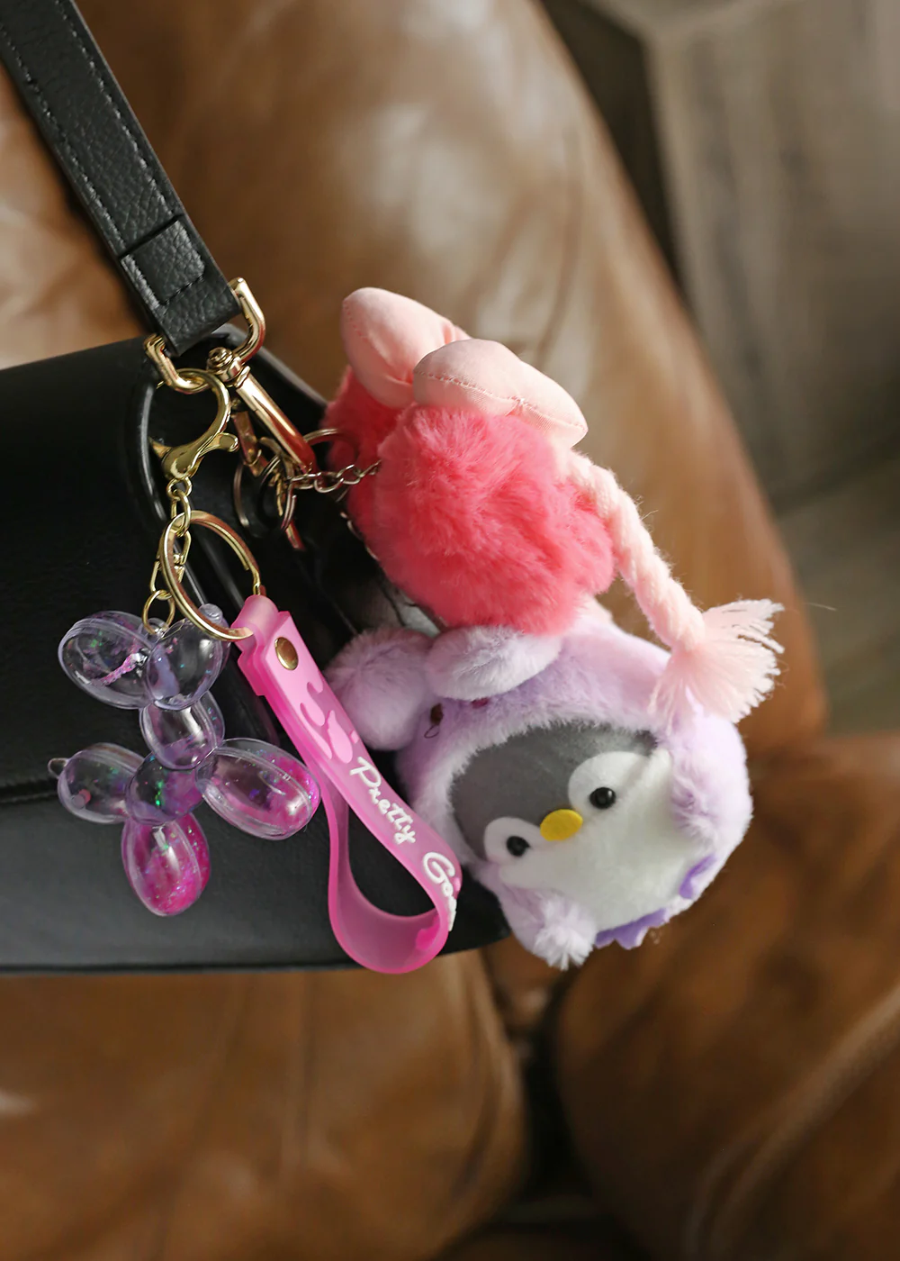 Fluffy Braid Cutie Bag Charm - Image 2