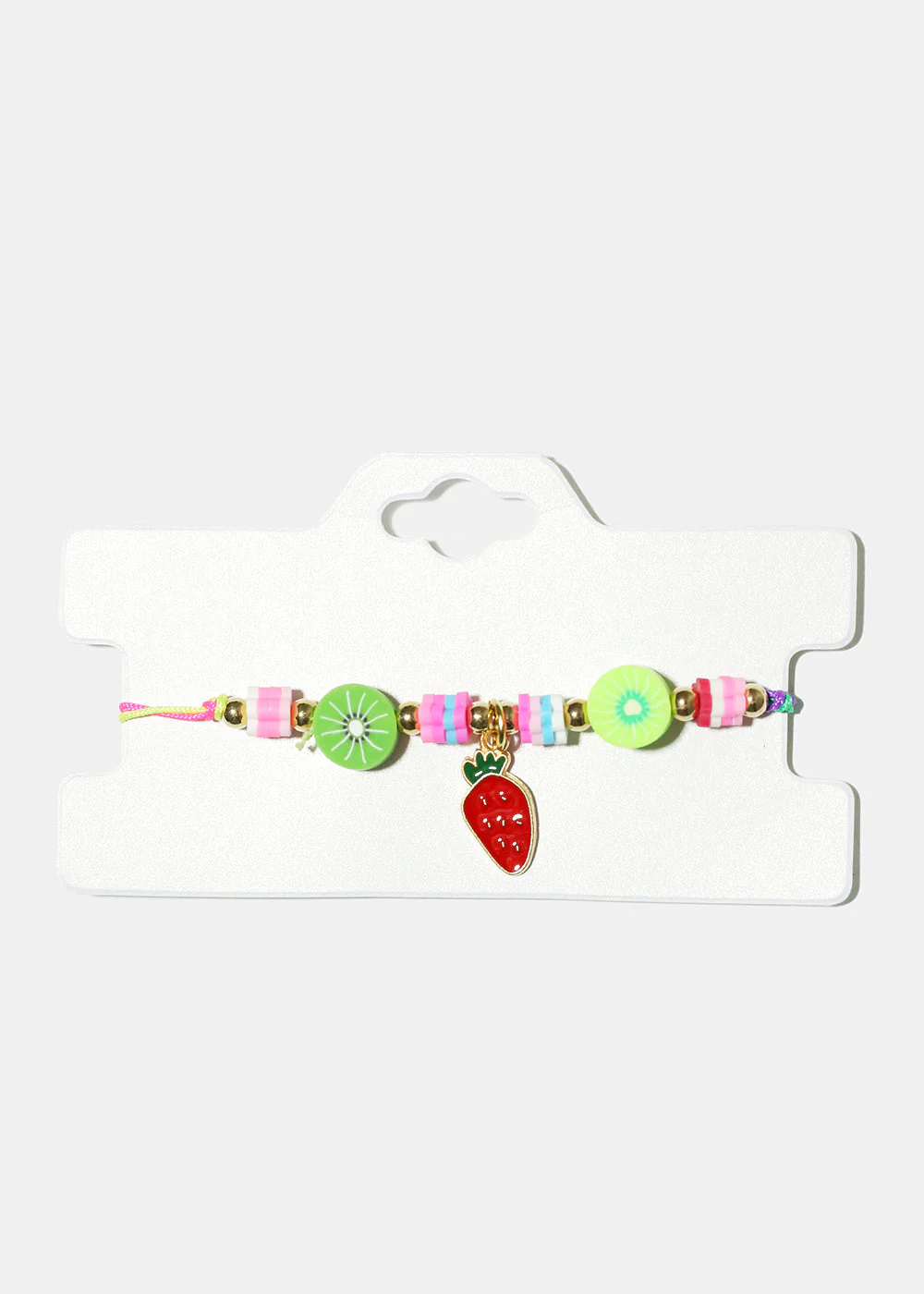 Fruit Charm & Bead Drawstring Bracelet - Image 2