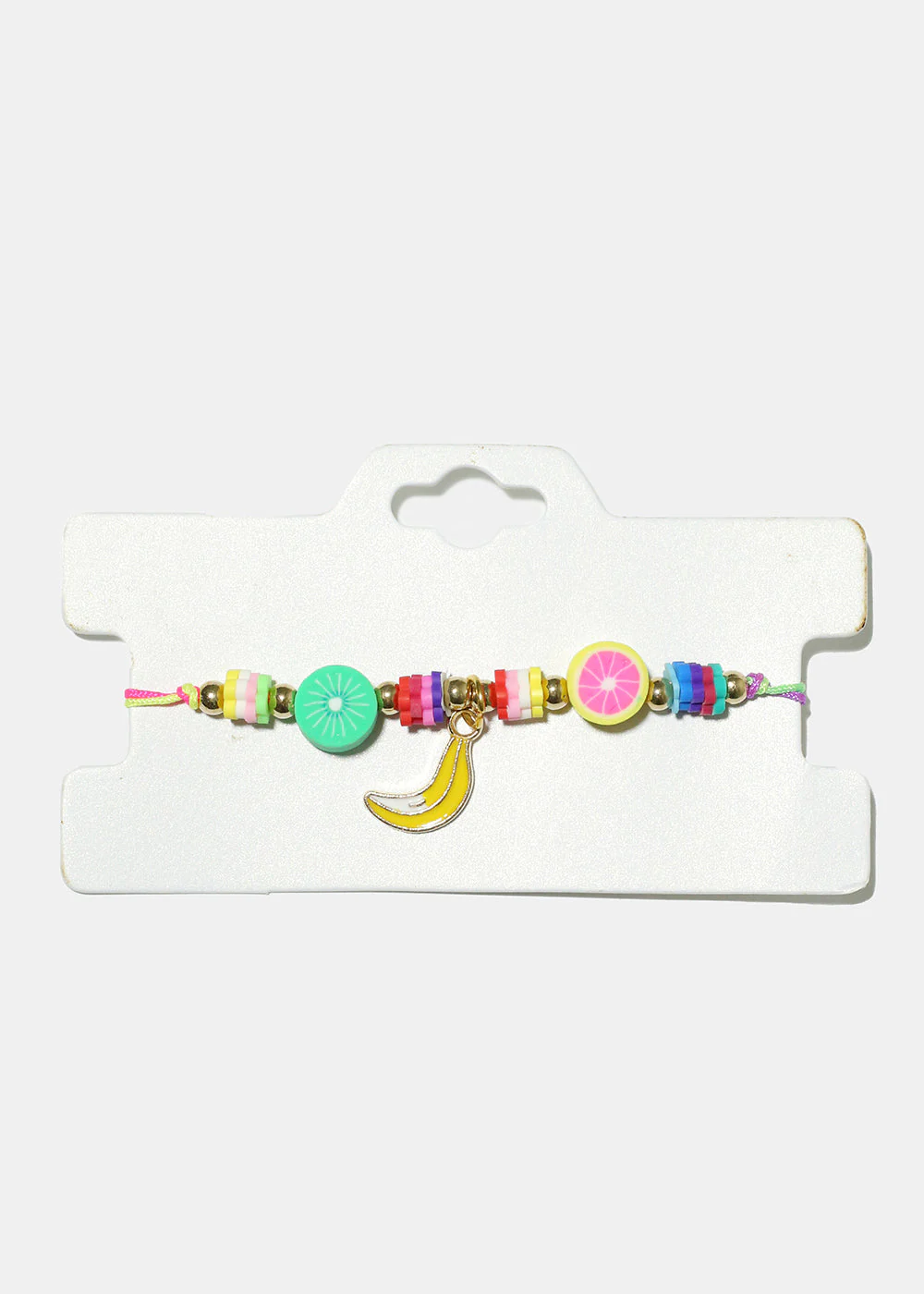 Fruit Charm & Bead Drawstring Bracelet - Image 3