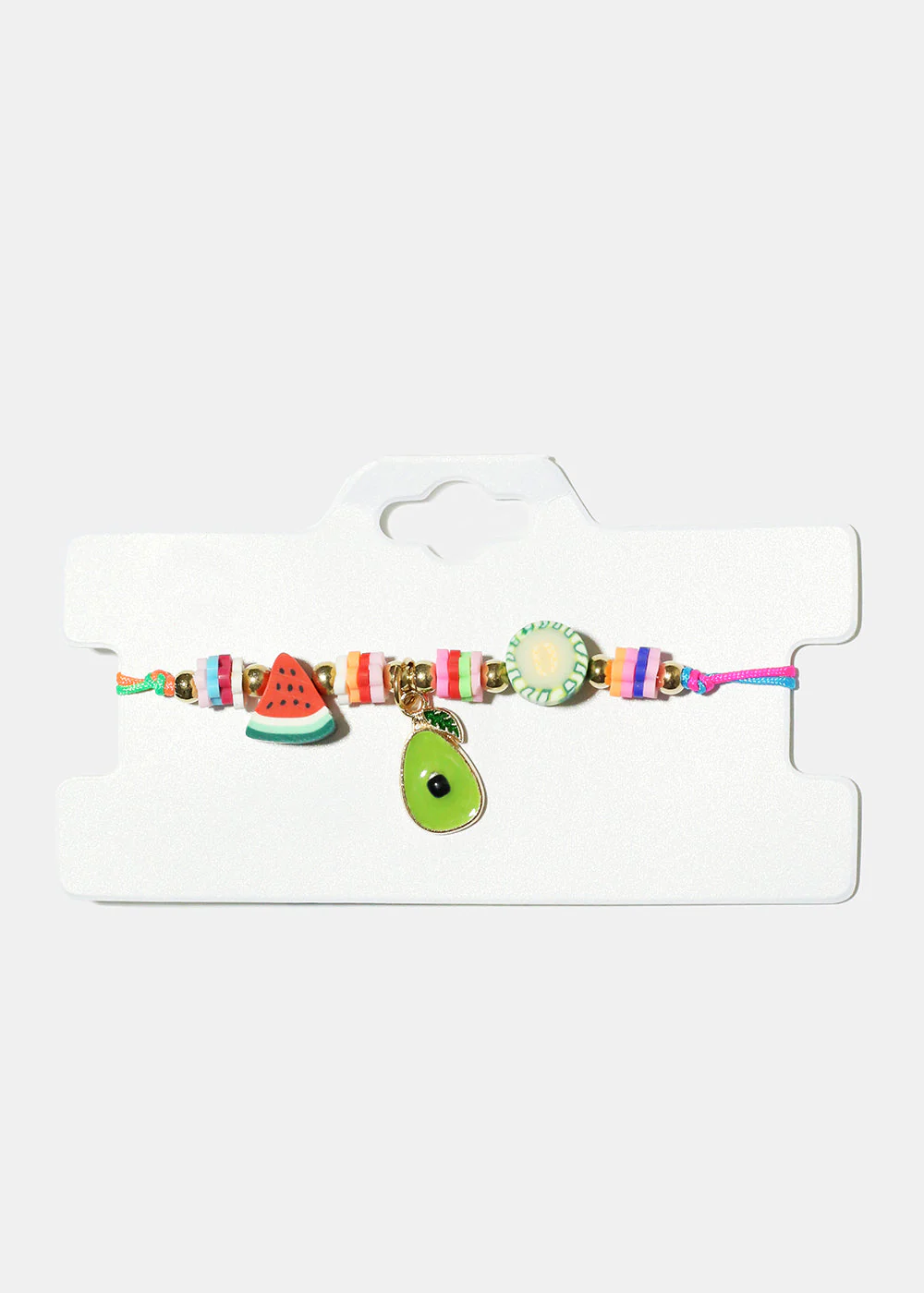 Fruit Charm & Bead Drawstring Bracelet - Image 4