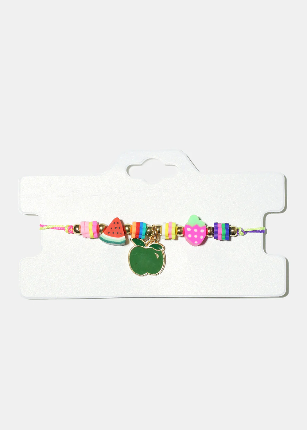 Fruit Charm & Bead Drawstring Bracelet - Image 5