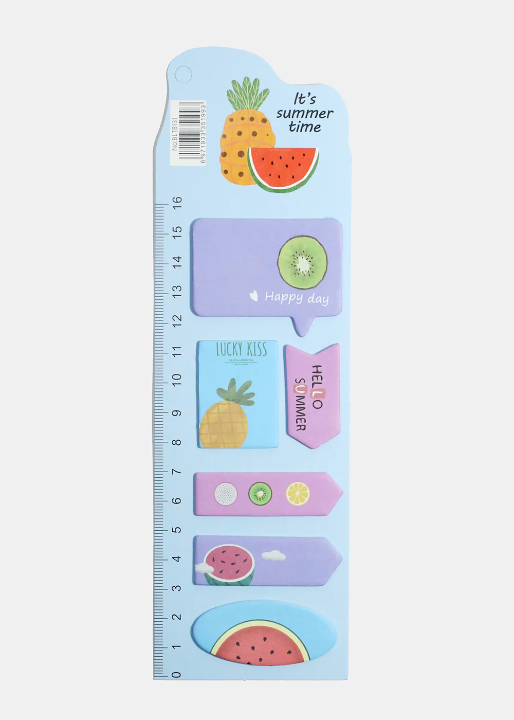 Fruit Print Index Sticky Notes & Ruler - Image 3