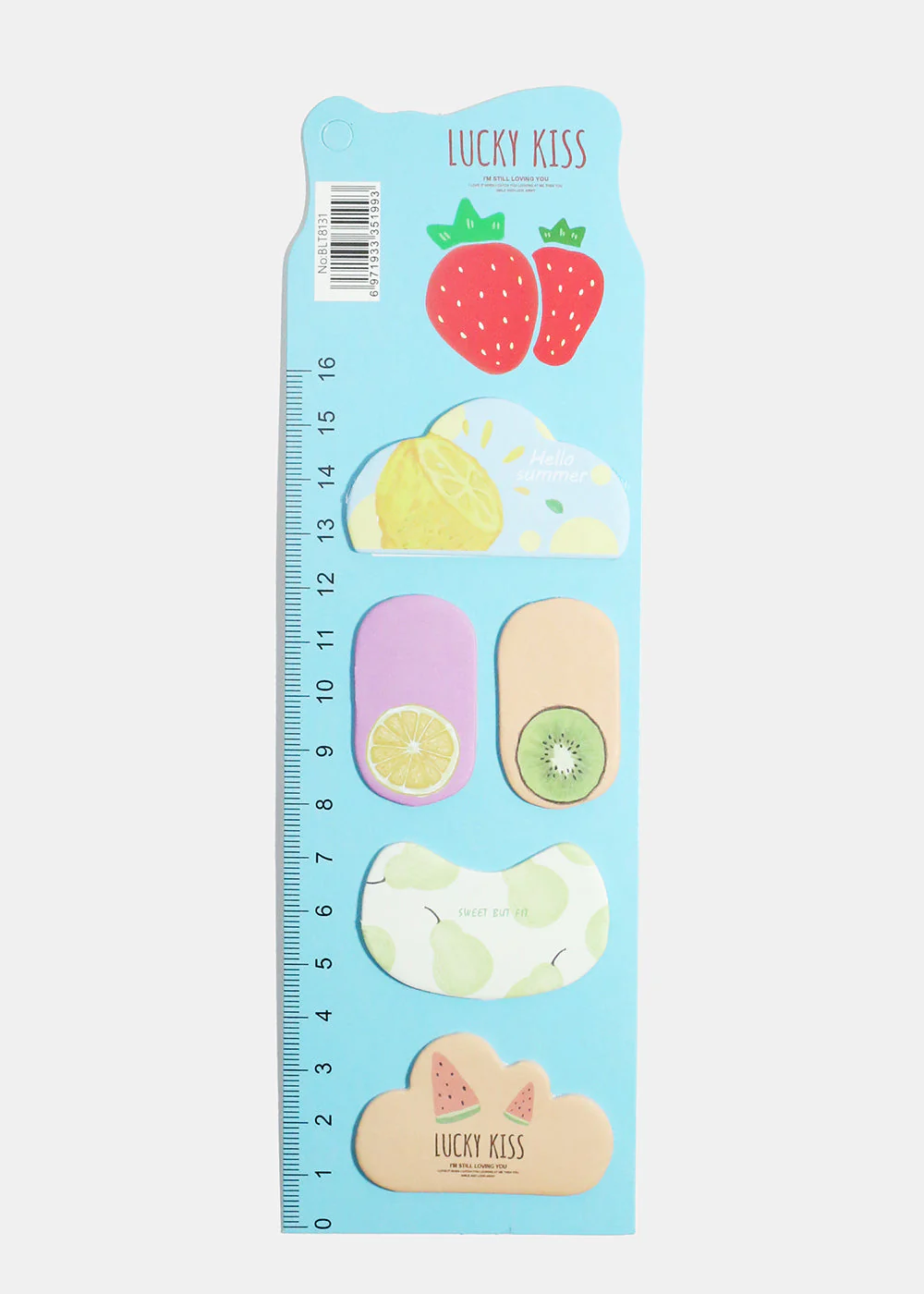 Fruit Print Index Sticky Notes & Ruler - Image 5