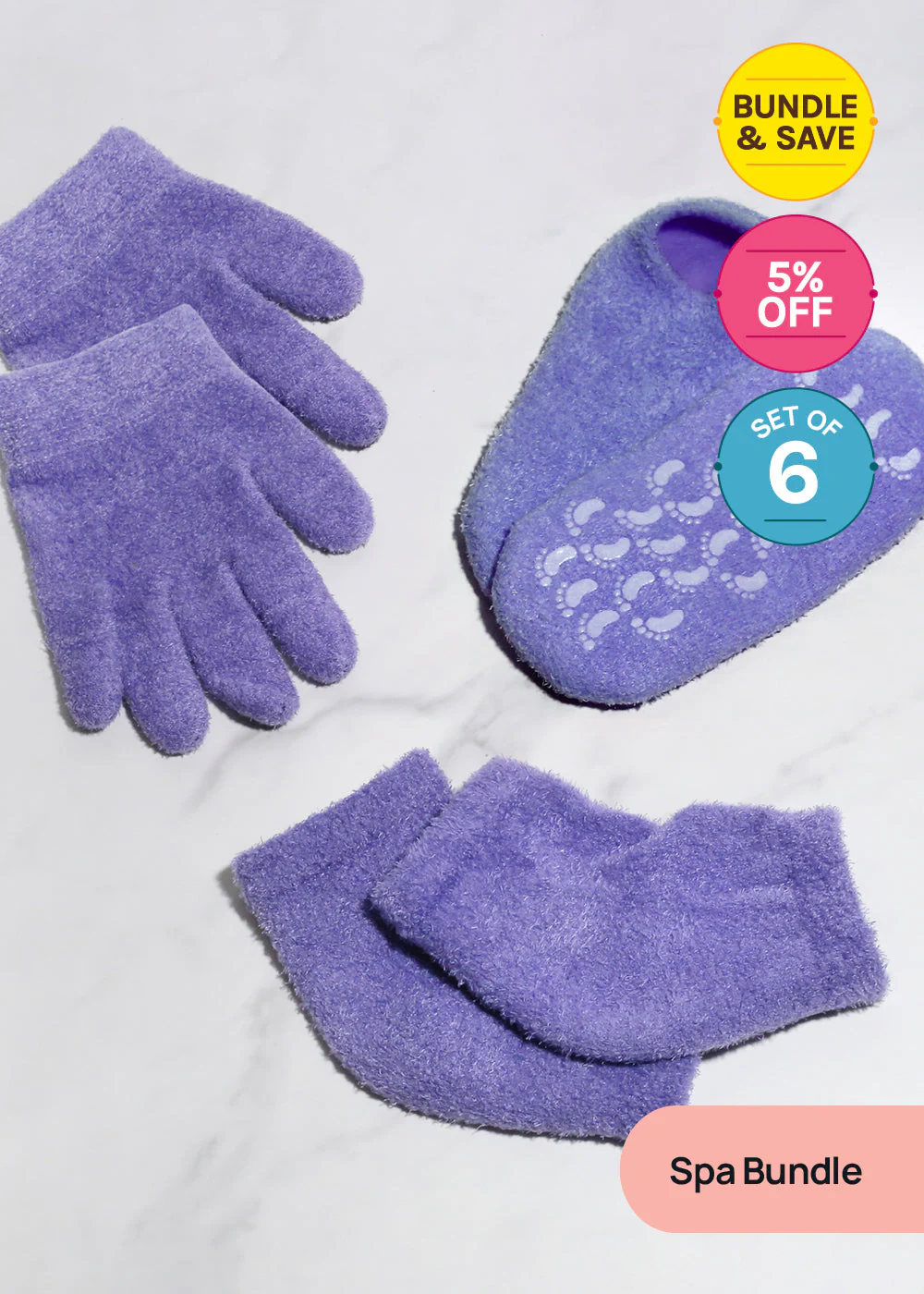 Gel Lined Moisturizing Spa Glove - Lavender - Image 9