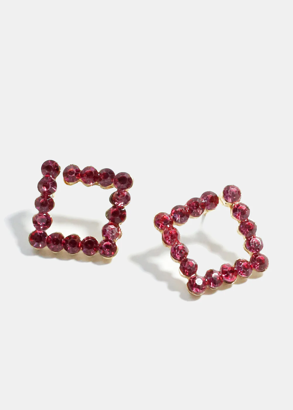 Gemstone Studded Square Earrings - Image 2
