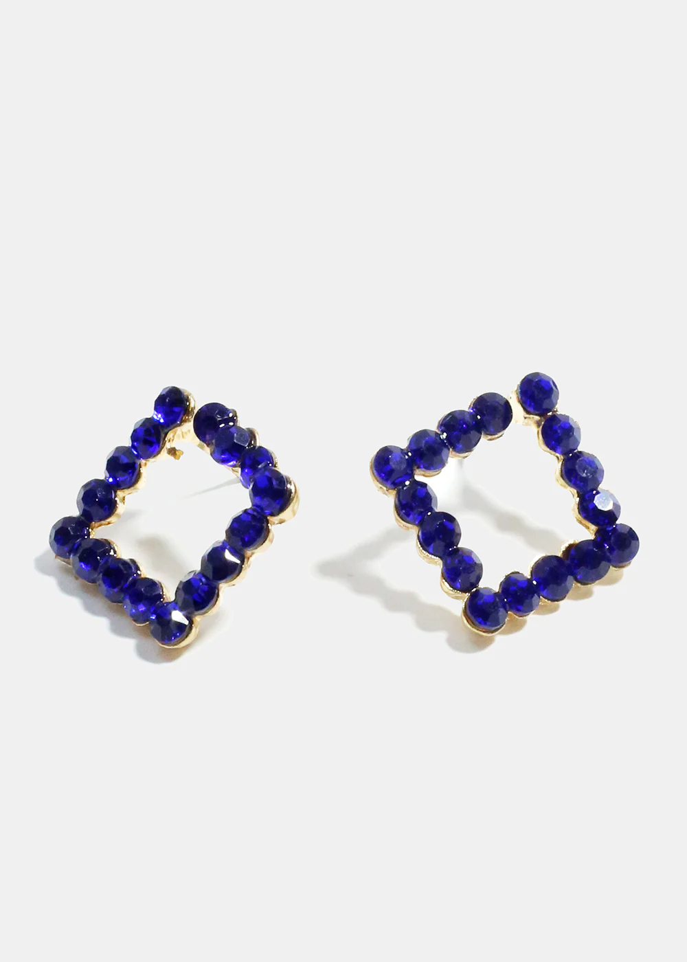 Gemstone Studded Square Earrings - Image 3