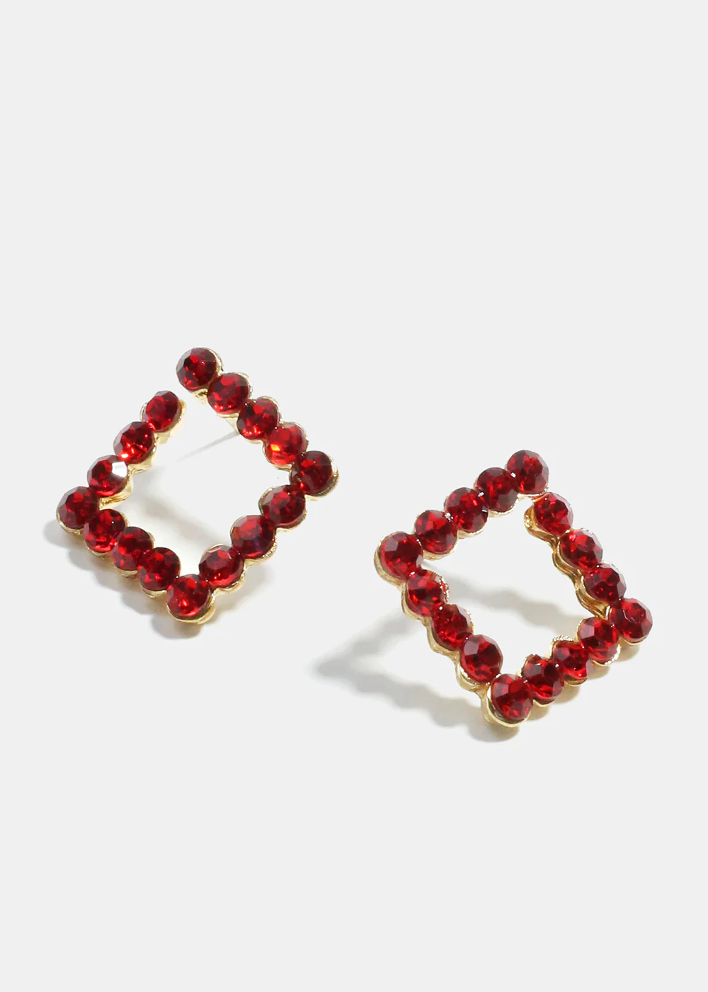 Gemstone Studded Square Earrings - Image 5