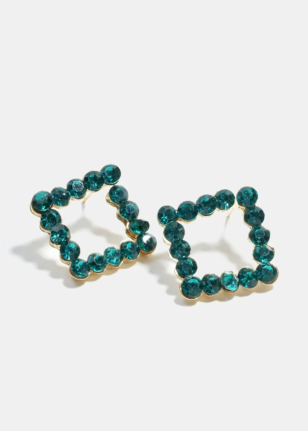 Gemstone Studded Square Earrings - Image 6