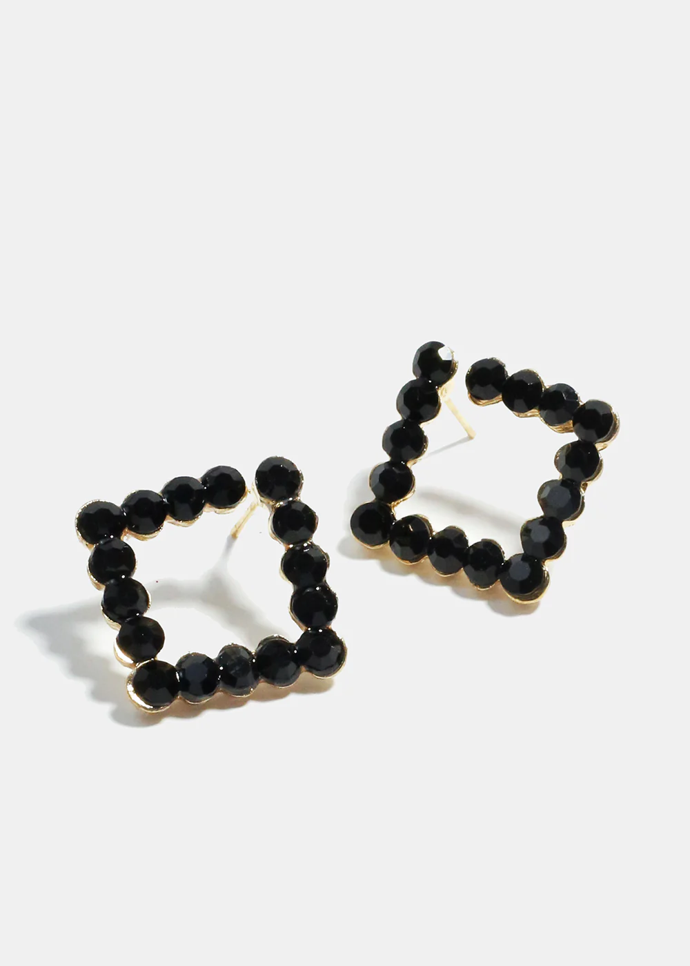 Gemstone Studded Square Earrings - Image 7
