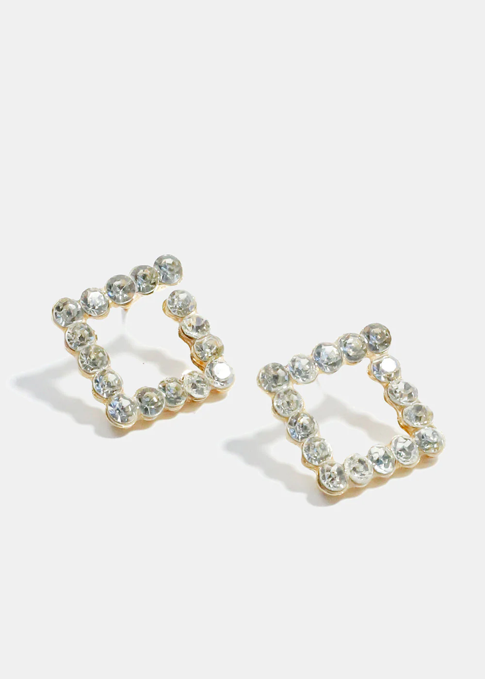 Gemstone Studded Square Earrings - Image 8