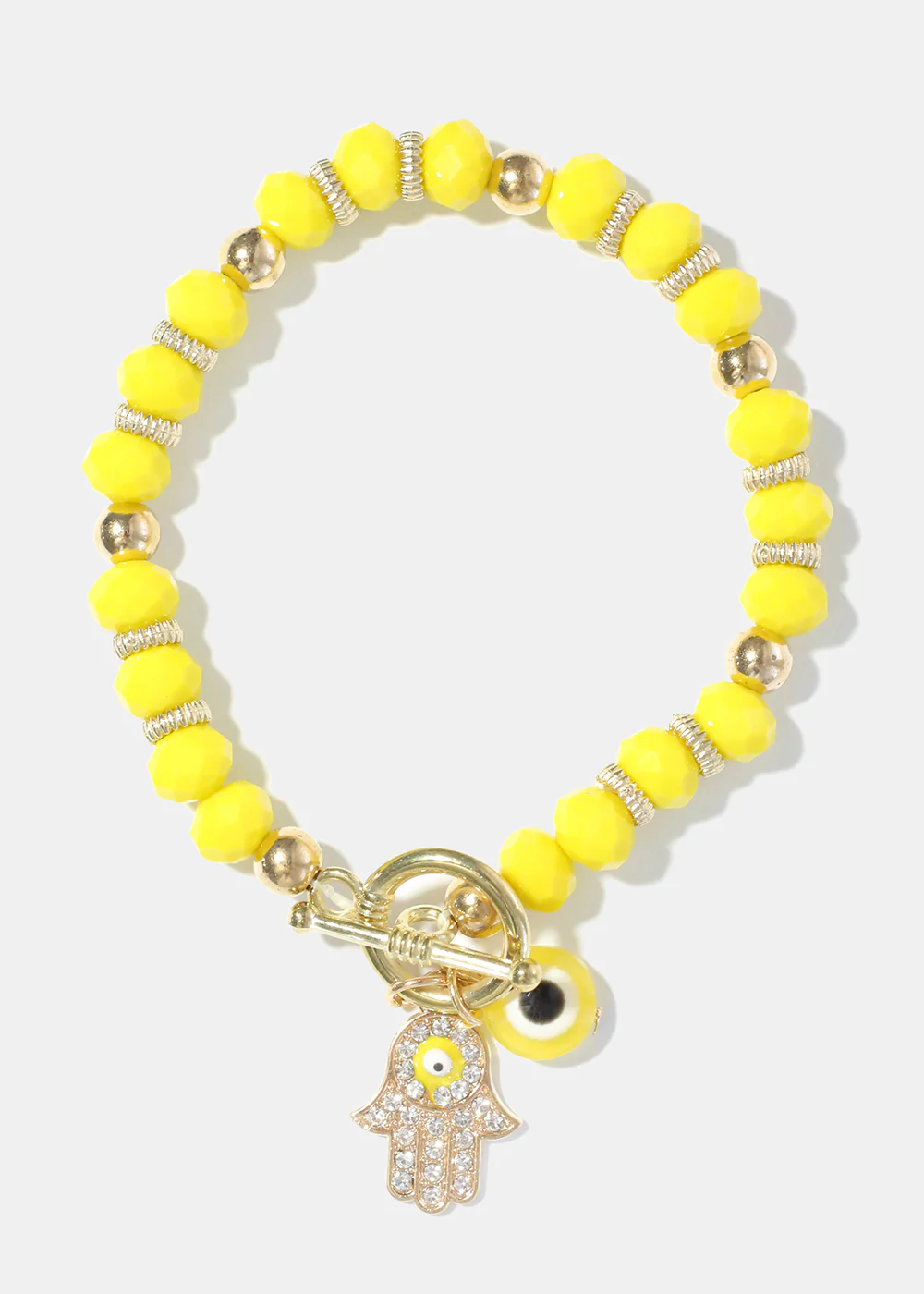 Hamsa Hand and Evil Eye Bead Bracelet - Image 3