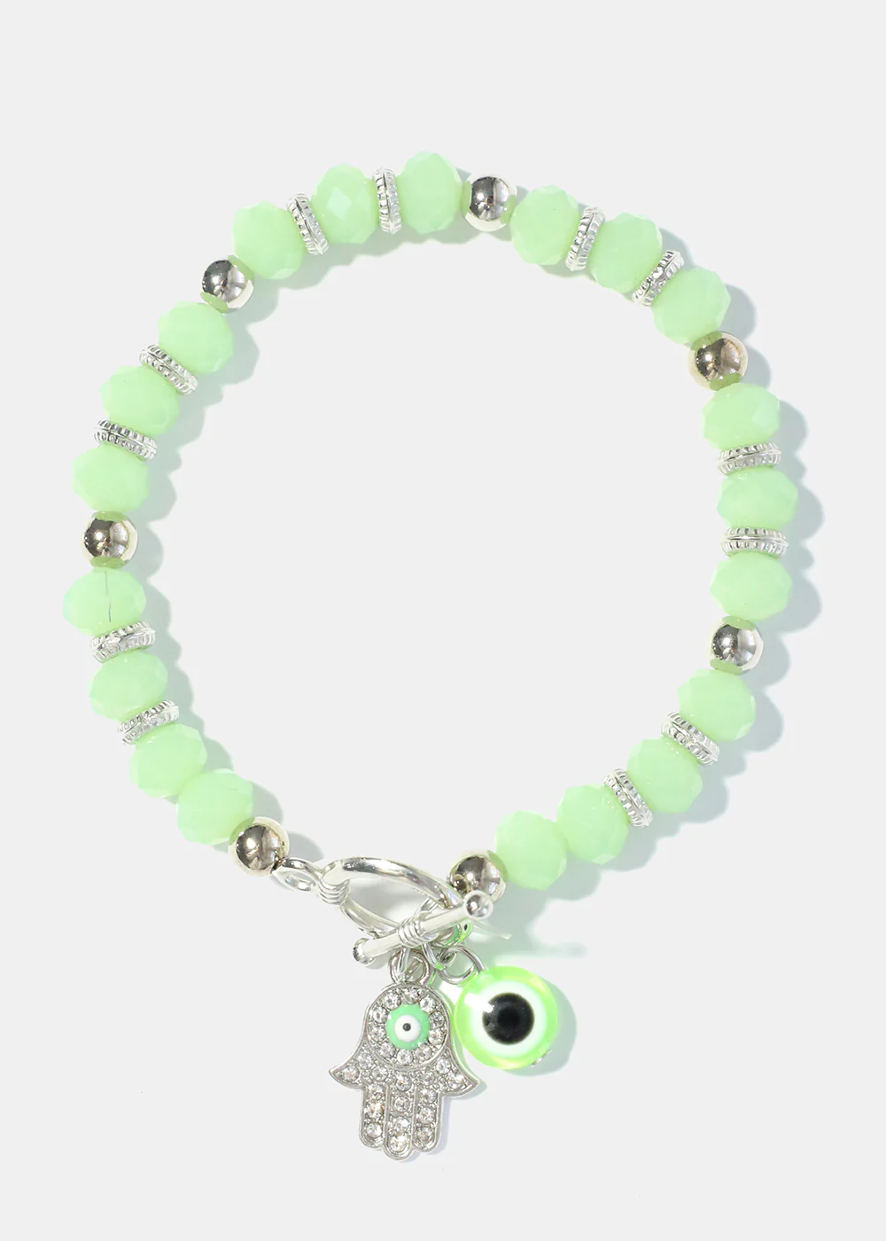 Hamsa Hand and Evil Eye Bead Bracelet - Image 4