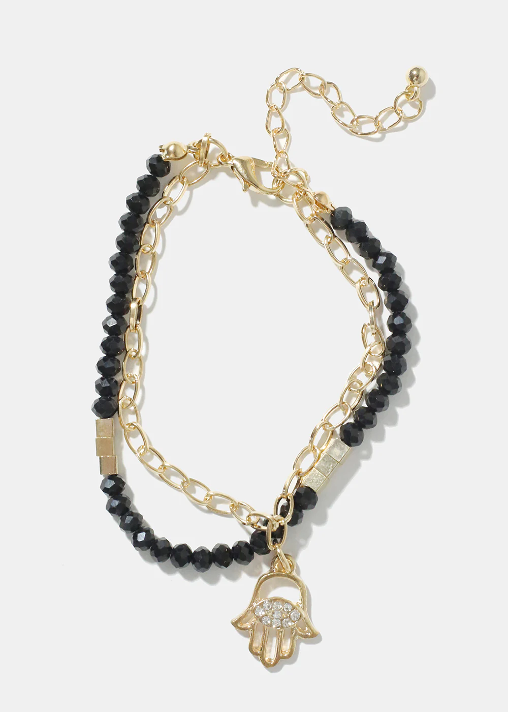 Hamsa Hand Crystal Bead Bracelet - Image 4