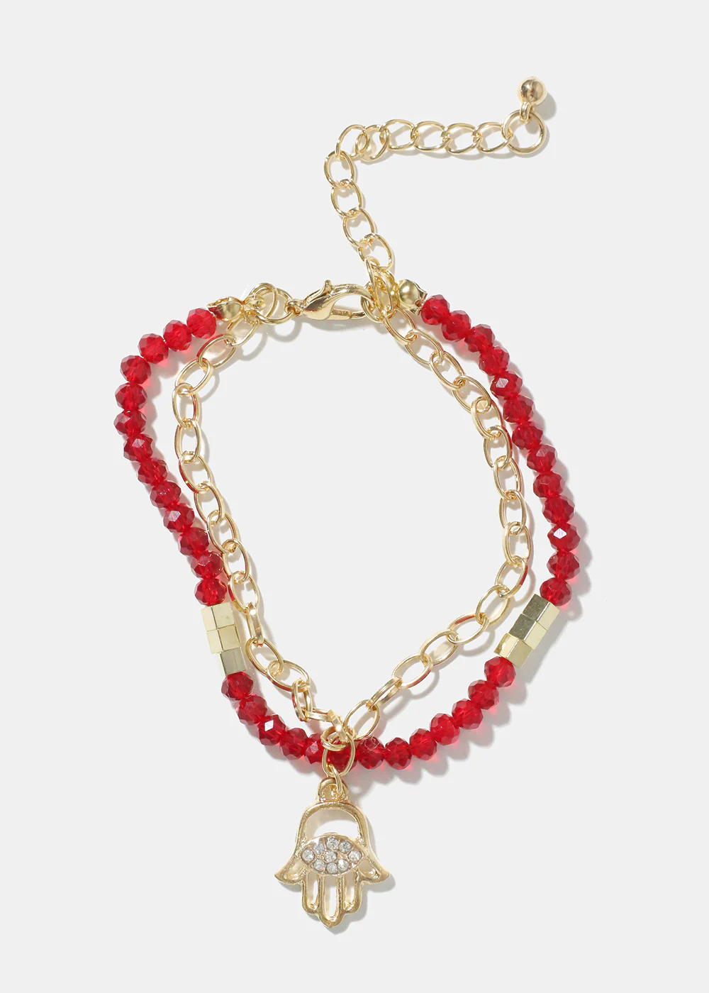 Hamsa Hand Crystal Bead Bracelet - Image 5