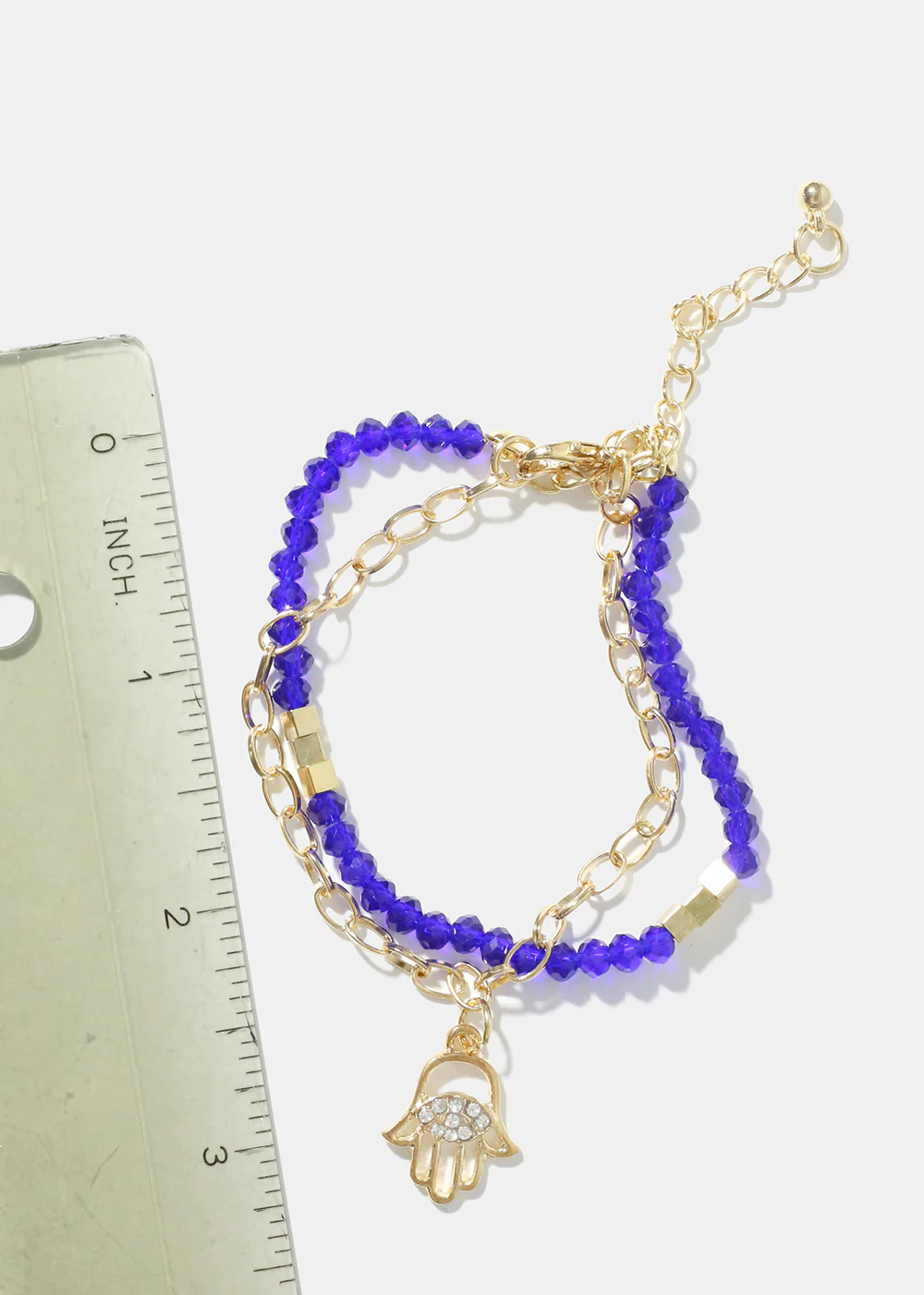 Hamsa Hand Crystal Bead Bracelet - Image 6