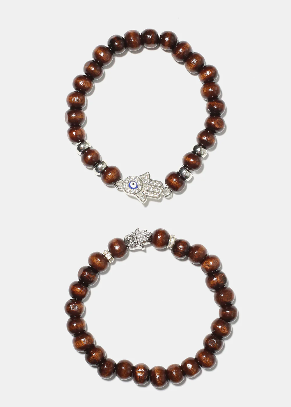 Hamsa Hand Wooden Bead Bracelet - Image 4