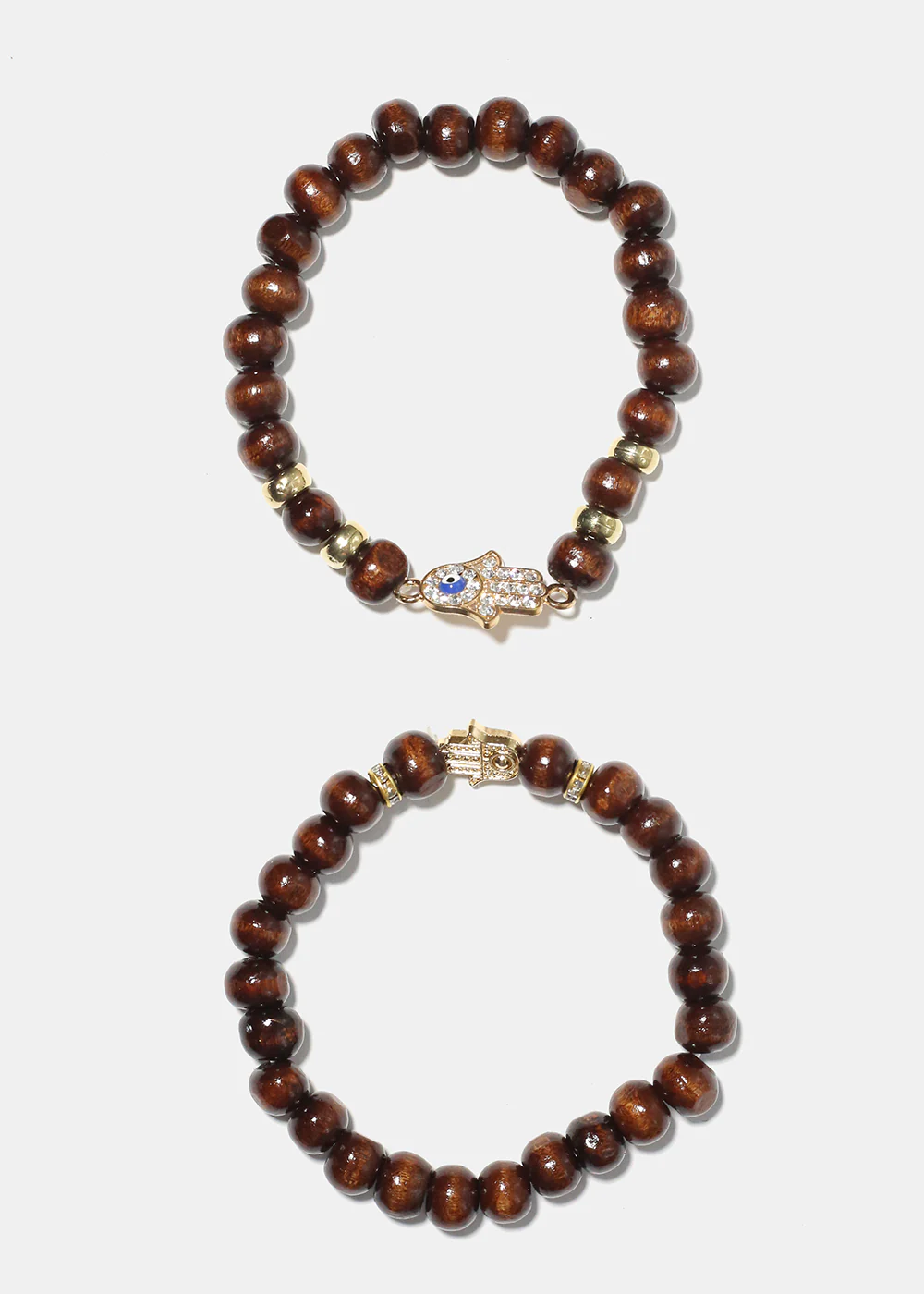 Hamsa Hand Wooden Bead Bracelet - Image 5