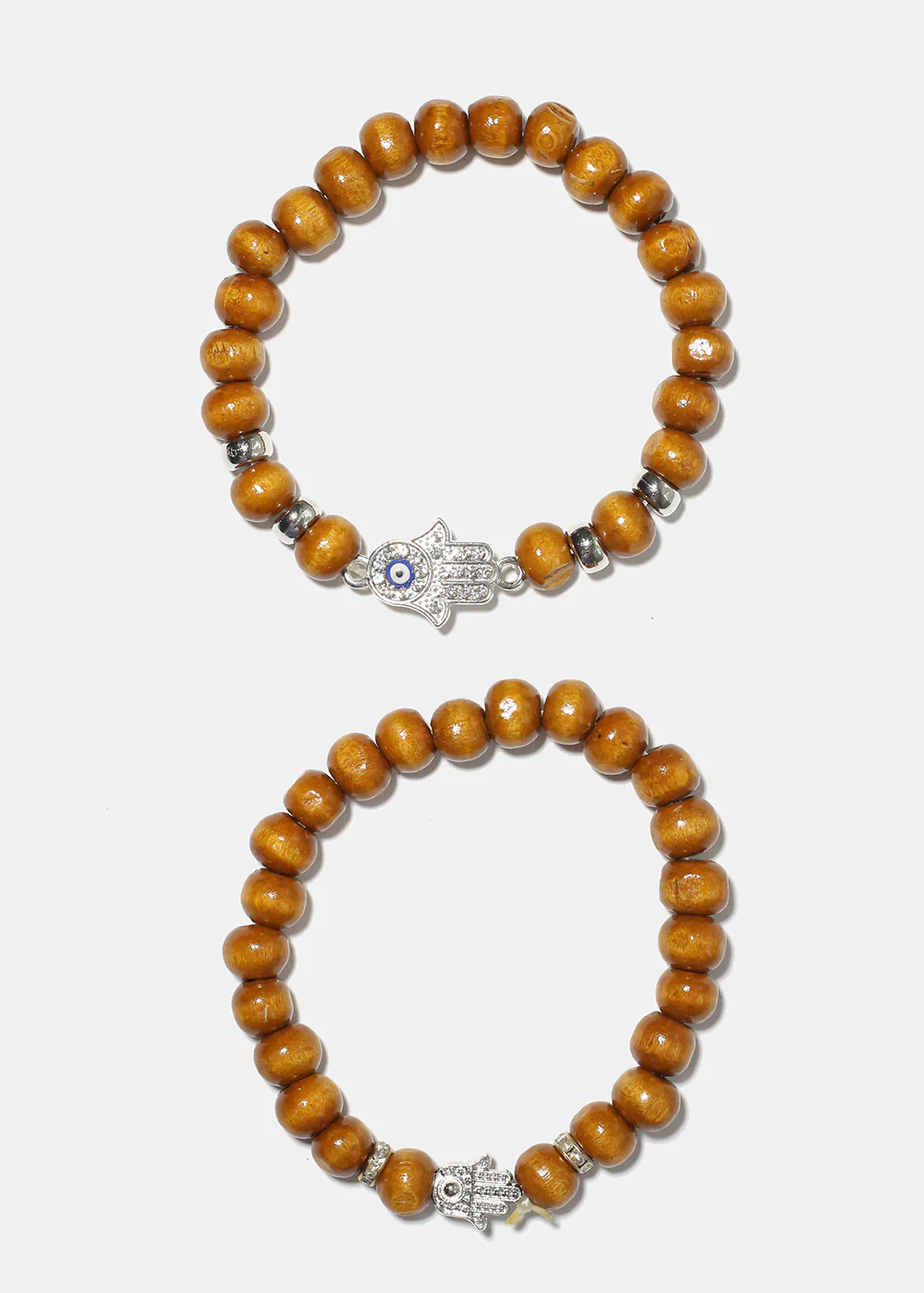 Hamsa Hand Wooden Bead Bracelet - Image 6