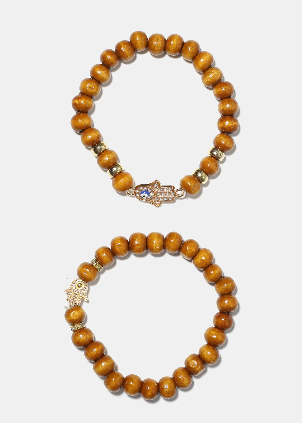 Hamsa Hand Wooden Bead Bracelet - Image 7
