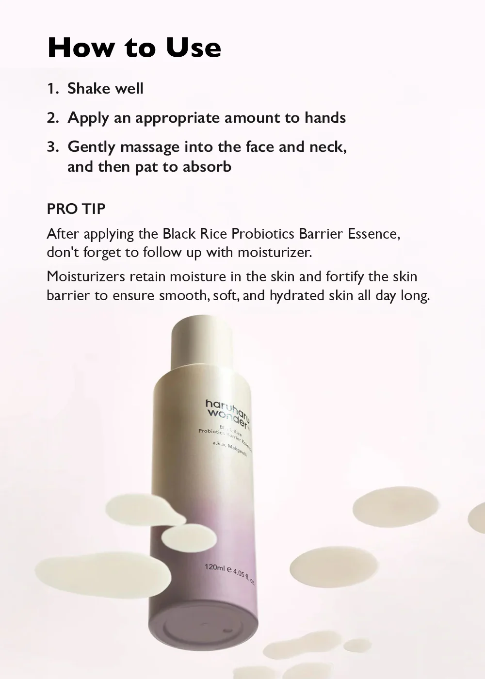 haruharu wonder Black Rice Probiotics Barrier Essence 120ml - Image 8