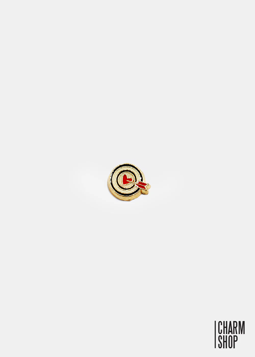 Heart Bulls Eye Locket Charm