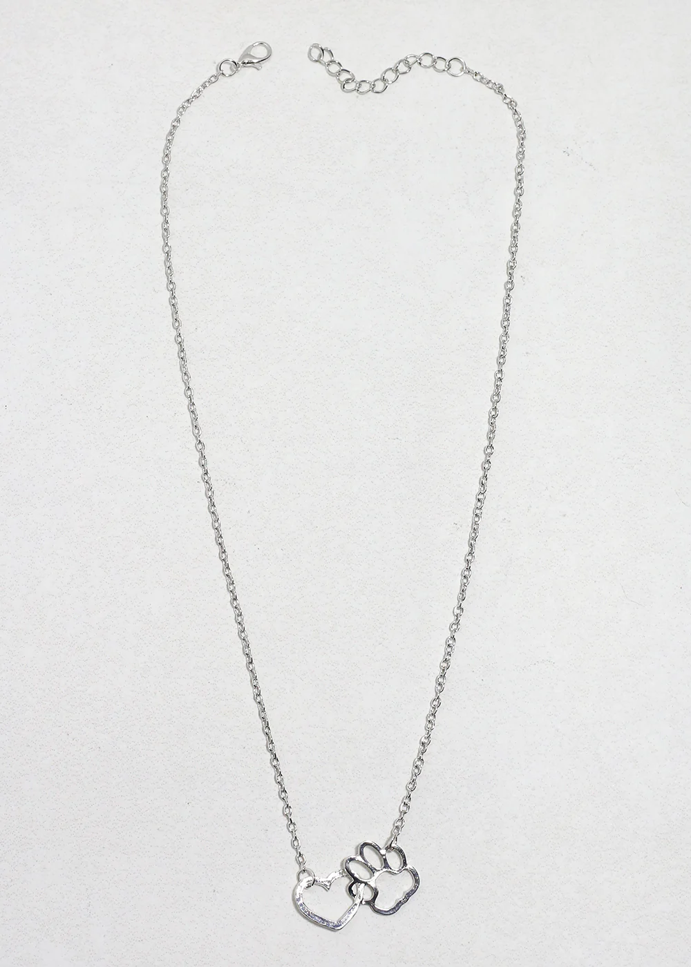 Heart & Paw Print Necklace - Image 2
