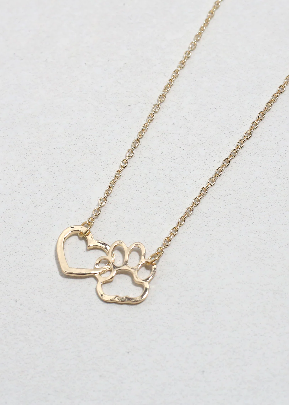 Heart & Paw Print Necklace - Image 3