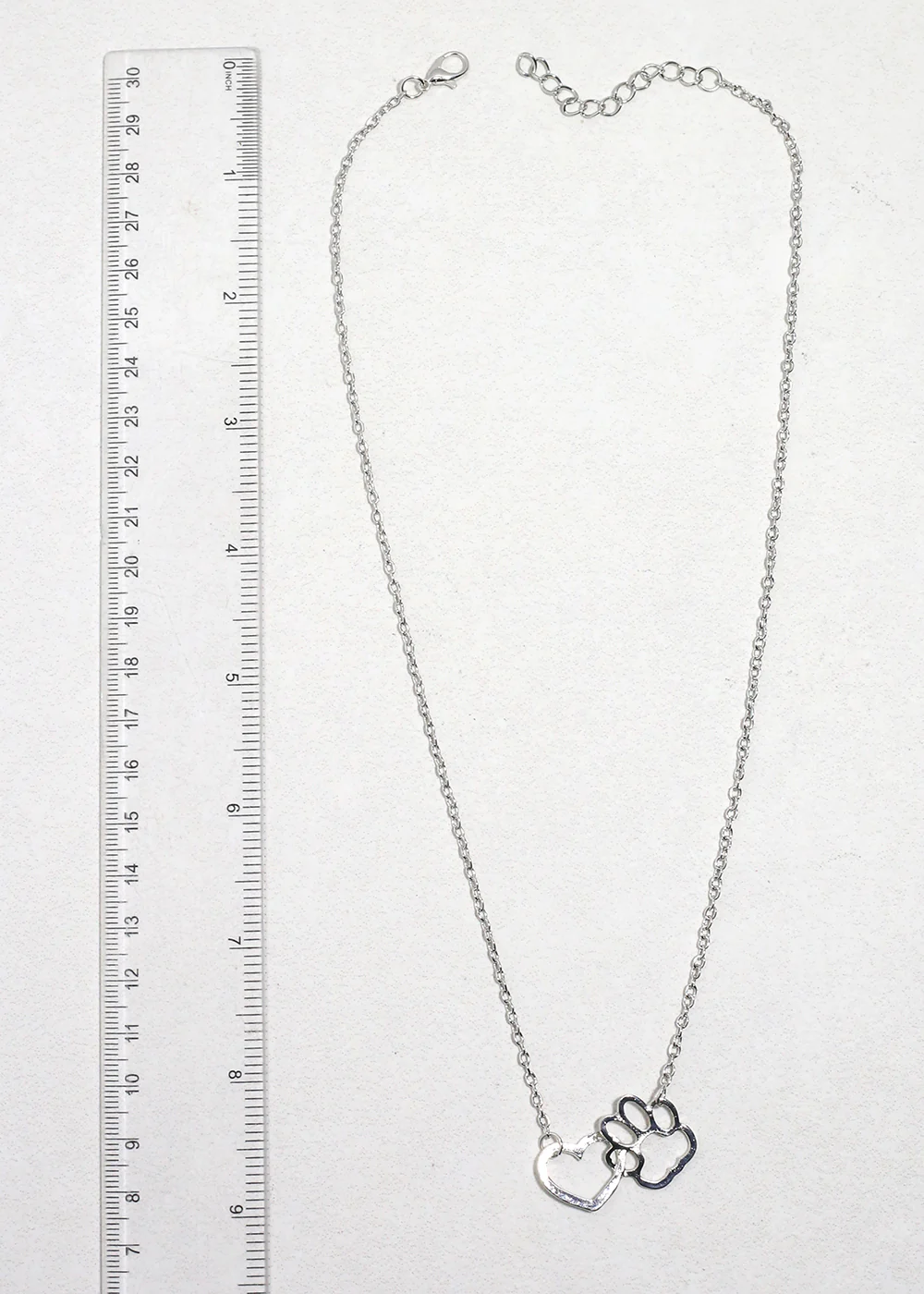 Heart & Paw Print Necklace - Image 4