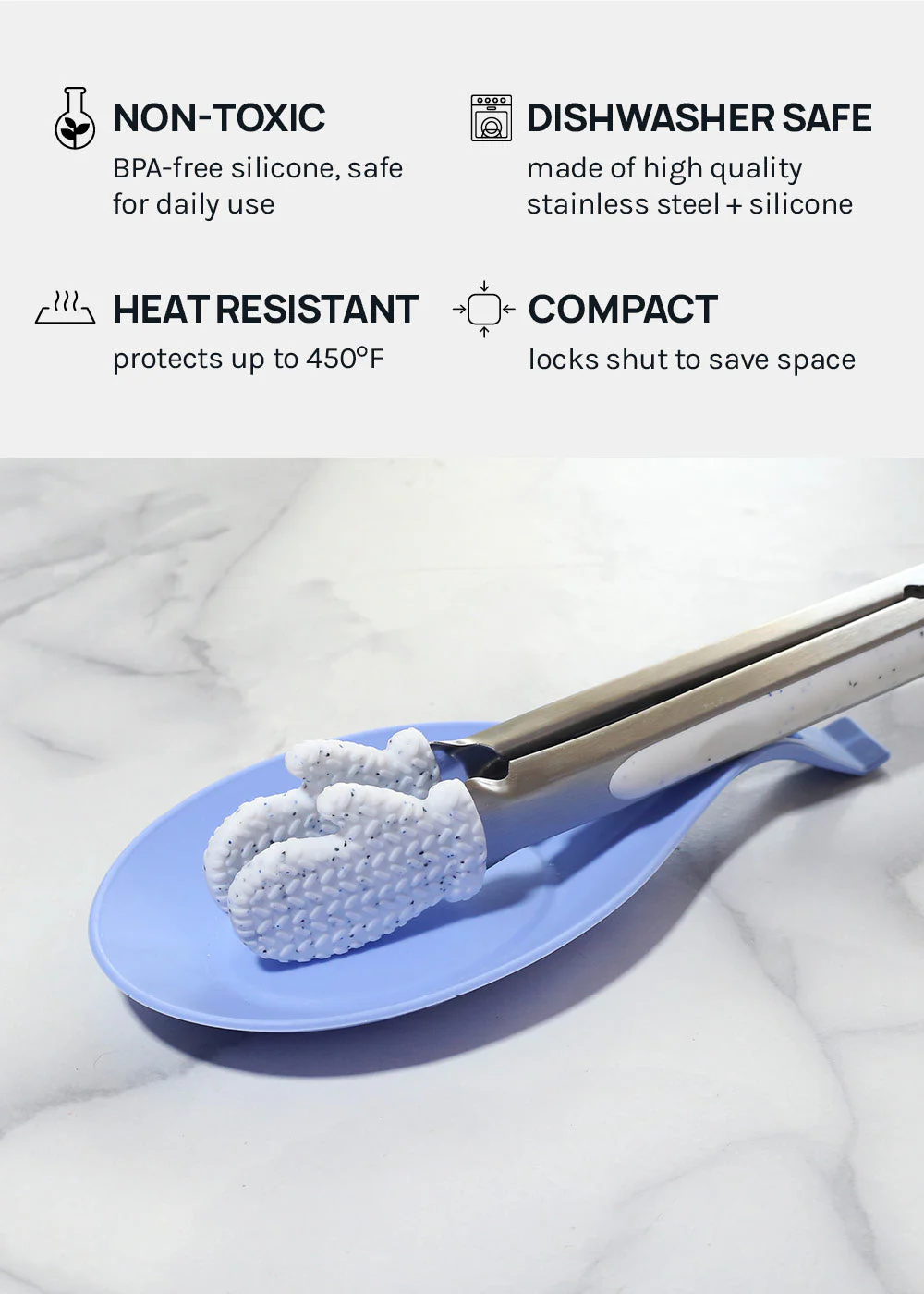Holiday Mitten Silicone Tongs - Image 3