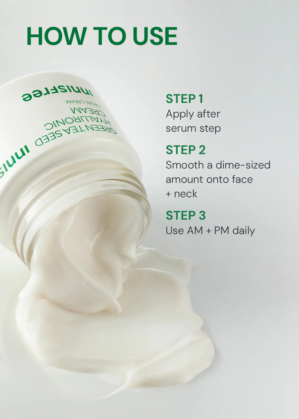 INNISFREE Green Tea Seed Hyaluronic Acid Cream 50ml - Image 9