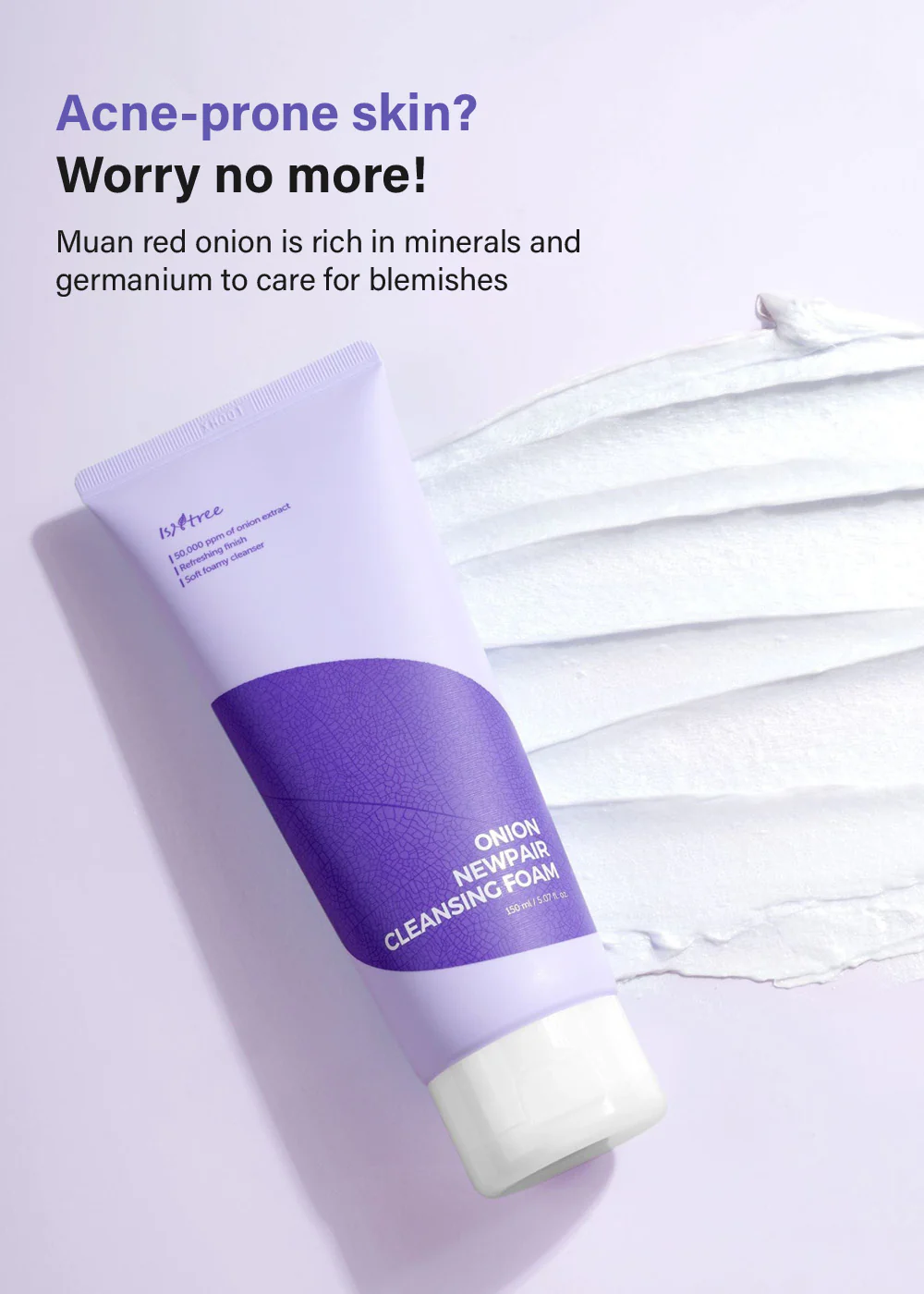 Isntree Onion Newpair Cleansing Foam 150ml - Image 3